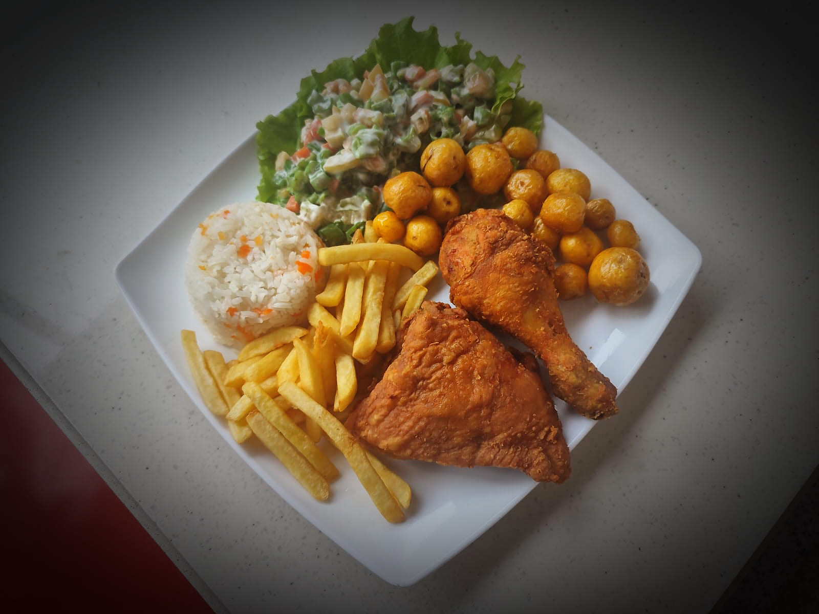 Bandeja con Pollo al Horno