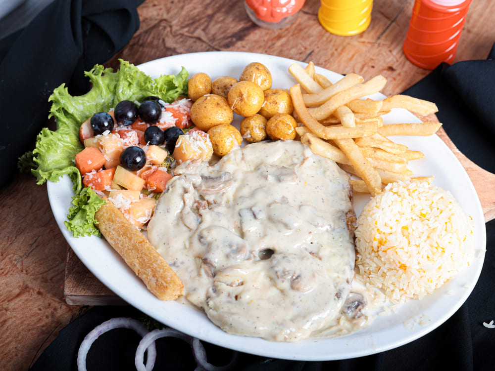 Trucha en Champiñón